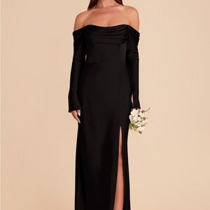 Birdy Grey Black Strapless Gown
